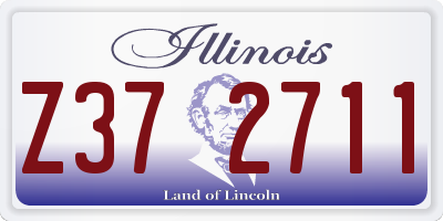 IL license plate Z372711