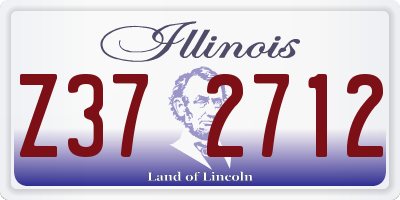 IL license plate Z372712