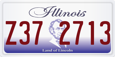 IL license plate Z372713
