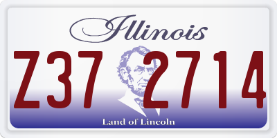 IL license plate Z372714