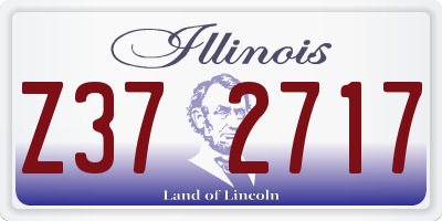 IL license plate Z372717