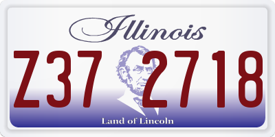 IL license plate Z372718