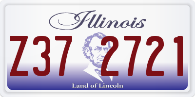 IL license plate Z372721