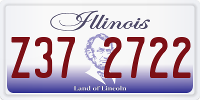 IL license plate Z372722
