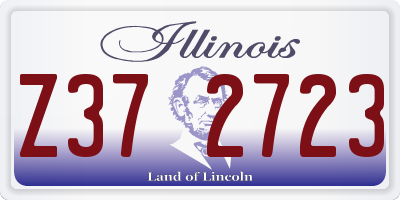 IL license plate Z372723