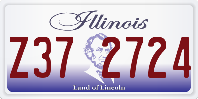 IL license plate Z372724