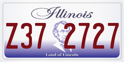 IL license plate Z372727