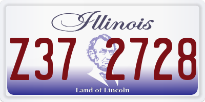 IL license plate Z372728