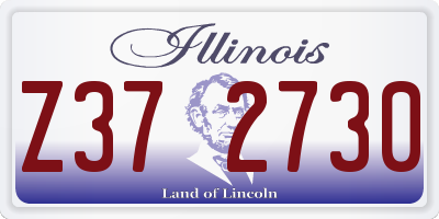 IL license plate Z372730