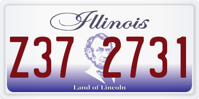 IL license plate Z372731