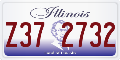 IL license plate Z372732