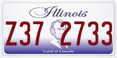 IL license plate Z372733