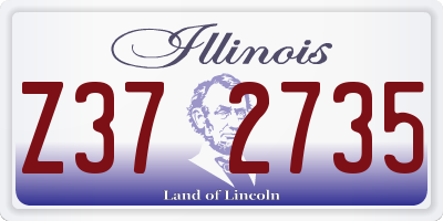 IL license plate Z372735