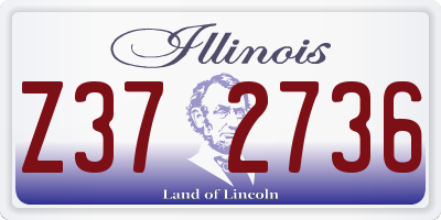 IL license plate Z372736