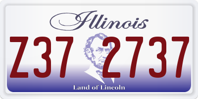 IL license plate Z372737