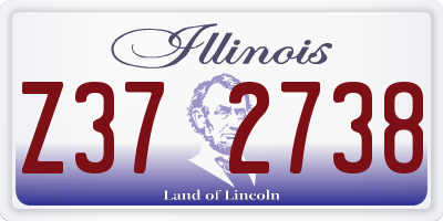 IL license plate Z372738