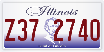 IL license plate Z372740