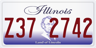 IL license plate Z372742