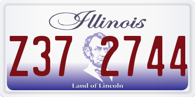 IL license plate Z372744