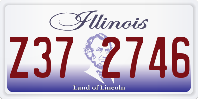 IL license plate Z372746