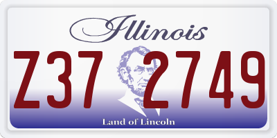 IL license plate Z372749