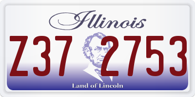 IL license plate Z372753