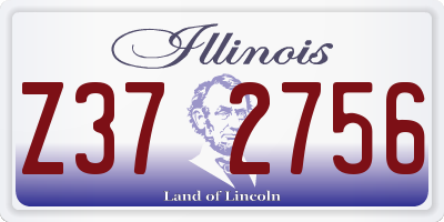IL license plate Z372756