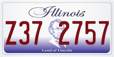 IL license plate Z372757