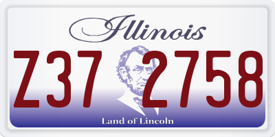 IL license plate Z372758