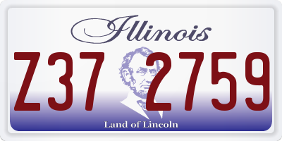 IL license plate Z372759