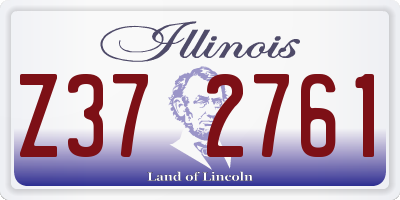 IL license plate Z372761