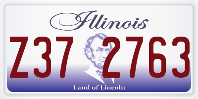 IL license plate Z372763