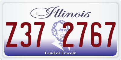 IL license plate Z372767