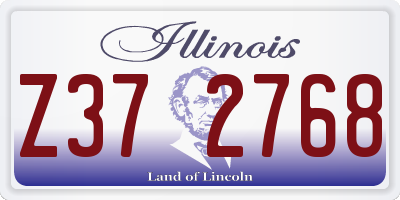 IL license plate Z372768