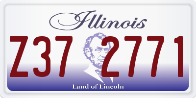 IL license plate Z372771
