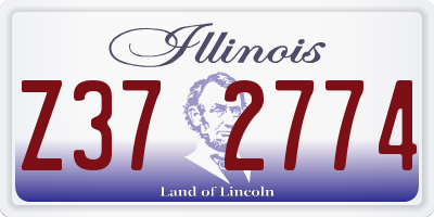 IL license plate Z372774