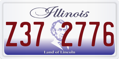 IL license plate Z372776