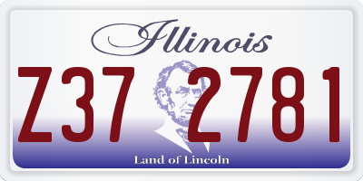 IL license plate Z372781