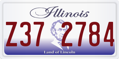 IL license plate Z372784