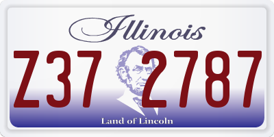 IL license plate Z372787