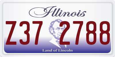 IL license plate Z372788