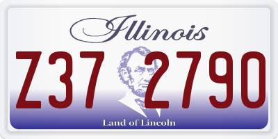 IL license plate Z372790