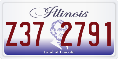 IL license plate Z372791