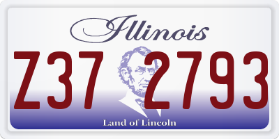 IL license plate Z372793