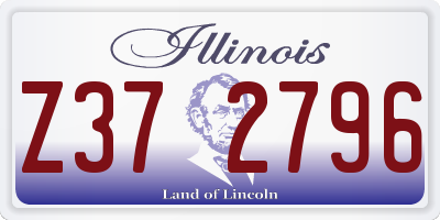 IL license plate Z372796