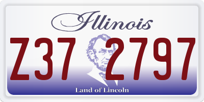 IL license plate Z372797