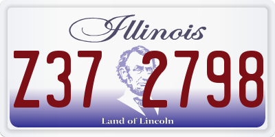 IL license plate Z372798
