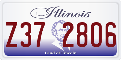 IL license plate Z372806