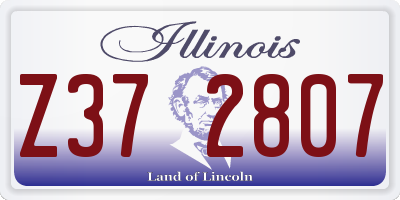 IL license plate Z372807
