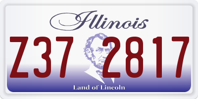 IL license plate Z372817